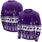 kansas state wildcats reindeer motif purple hoodie best selling
