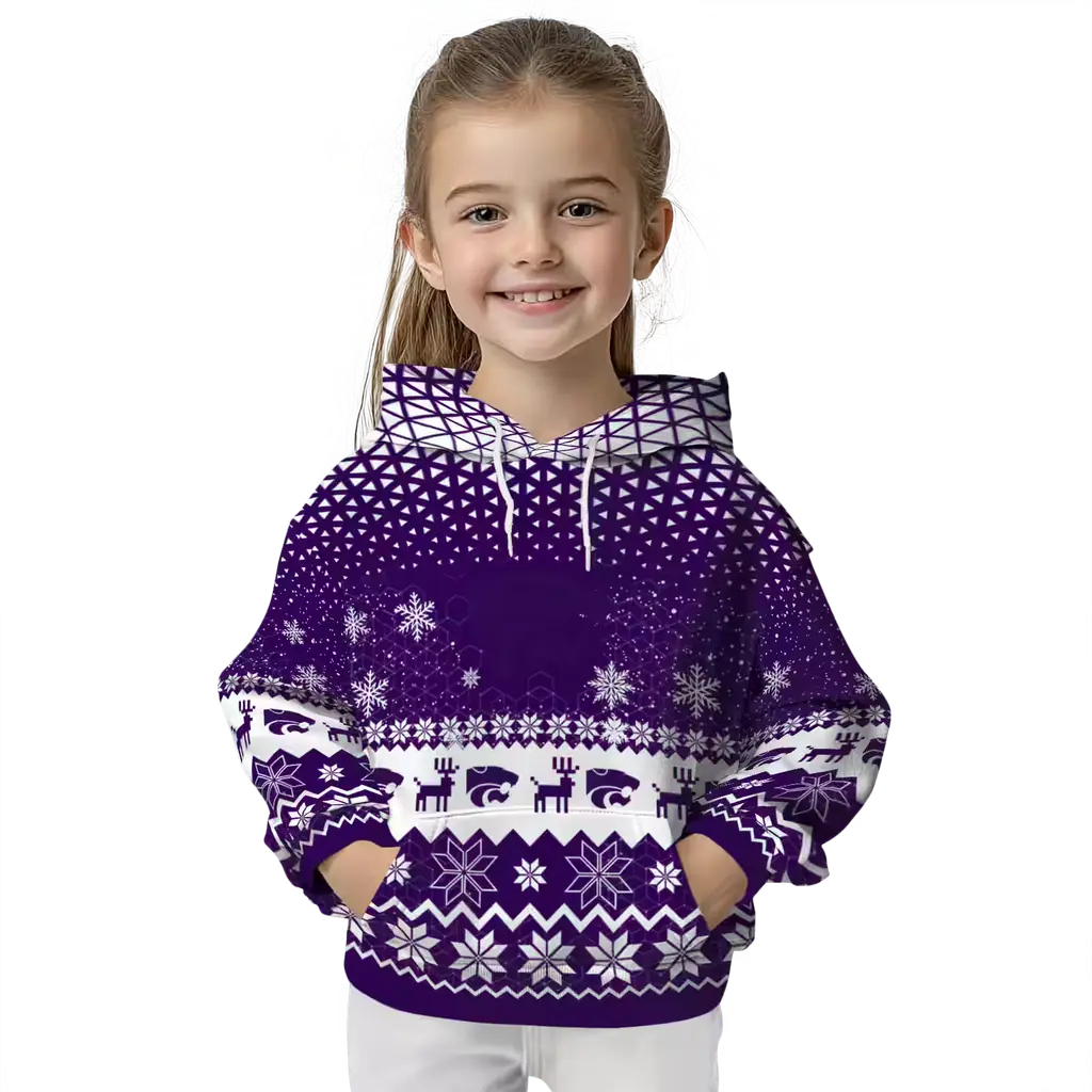 kansas state wildcats reindeer motif purple hoodie top rated kansas state wildcats reindeer motif purple hoodie top rated