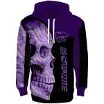 kansas state wildcats skull motif purple black hoodie best selling
