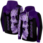 kansas state wildcats skull motif purple black hoodie best selling