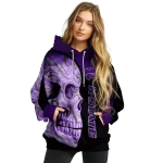 kansas state wildcats skull motif purple black hoodie best selling