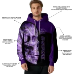 kansas state wildcats skull motif purple black hoodie best selling
