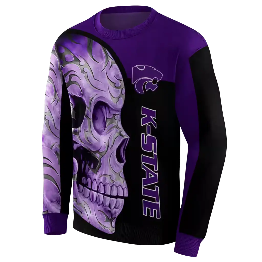 kansas state wildcats skull motif purple black hoodie new arrival kansas state wildcats skull motif purple black hoodie new arrival