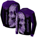 kansas state wildcats skull motif purple black hoodie best selling