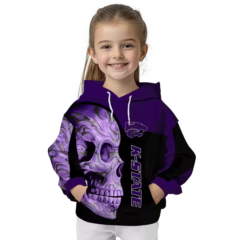 kansas state wildcats skull motif purple black hoodie top rated kansas state wildcats skull motif purple black hoodie top rated