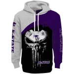 kansas state wildcats skull punisher grey black hoodie best selling