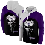 kansas state wildcats skull punisher grey black hoodie best selling