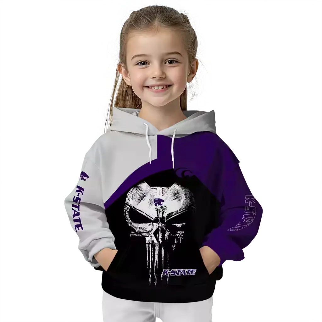 kansas state wildcats skull punisher grey black hoodie top rated kansas state wildcats skull punisher grey black hoodie top rated