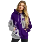 kansas state wildcats splatter effect purple hoodie best selling