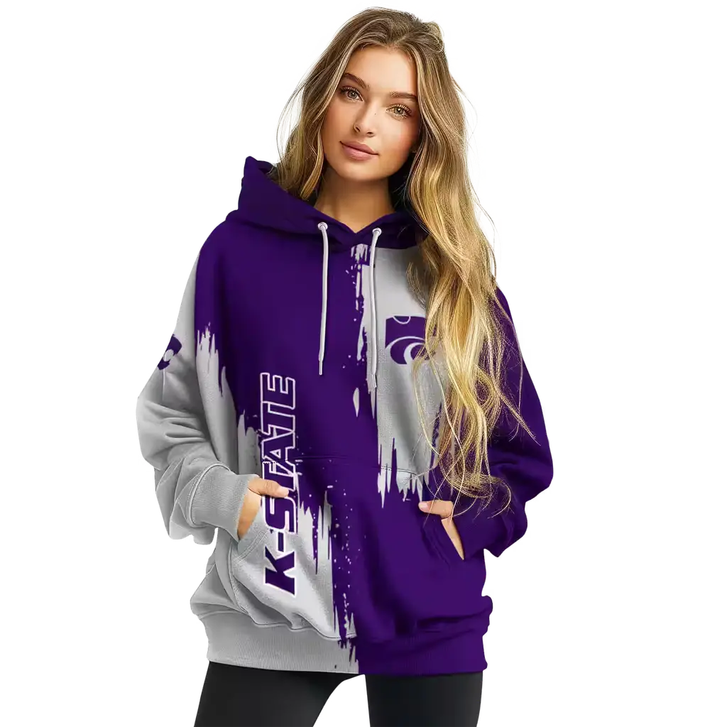 kansas state wildcats splatter effect purple hoodie high quality kansas state wildcats splatter effect purple hoodie high quality