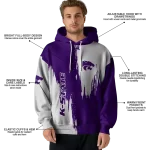 kansas state wildcats splatter effect purple hoodie best selling