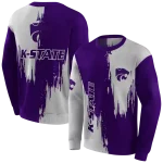 kansas state wildcats splatter effect purple hoodie best selling