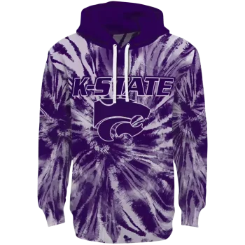 kansas state wildcats tie dye pattern purple hoodie best selling