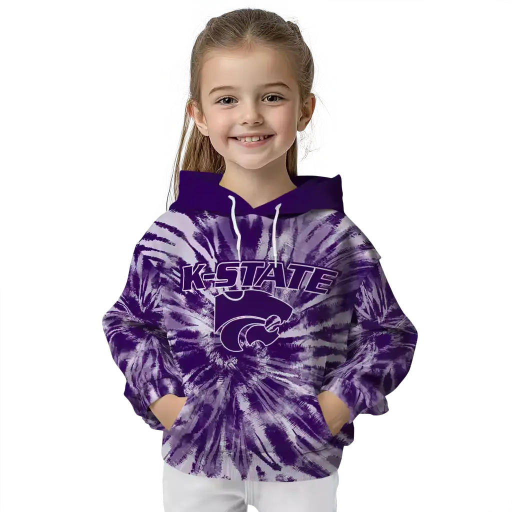 kansas state wildcats tie dye pattern purple hoodie top rated kansas state wildcats tie dye pattern purple hoodie top rated