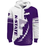 kansas state wildcats triangular pattern purple white hoodie best selling