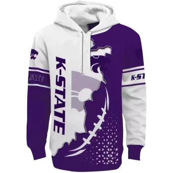 kansas state wildcats triangular pattern purple white hoodie best selling