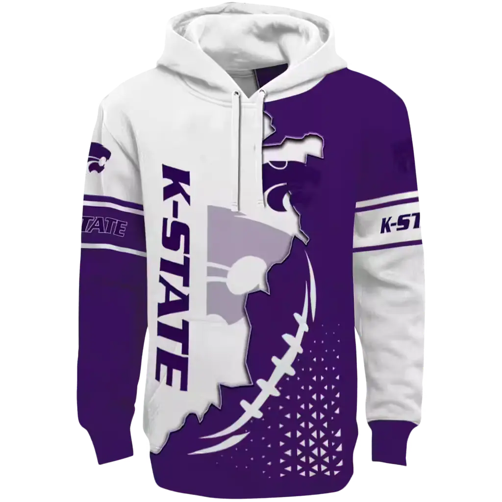 kansas state wildcats triangular pattern purple white hoodie best selling kansas state wildcats triangular pattern purple white hoodie best selling