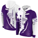 kansas state wildcats triangular pattern purple white hoodie best selling