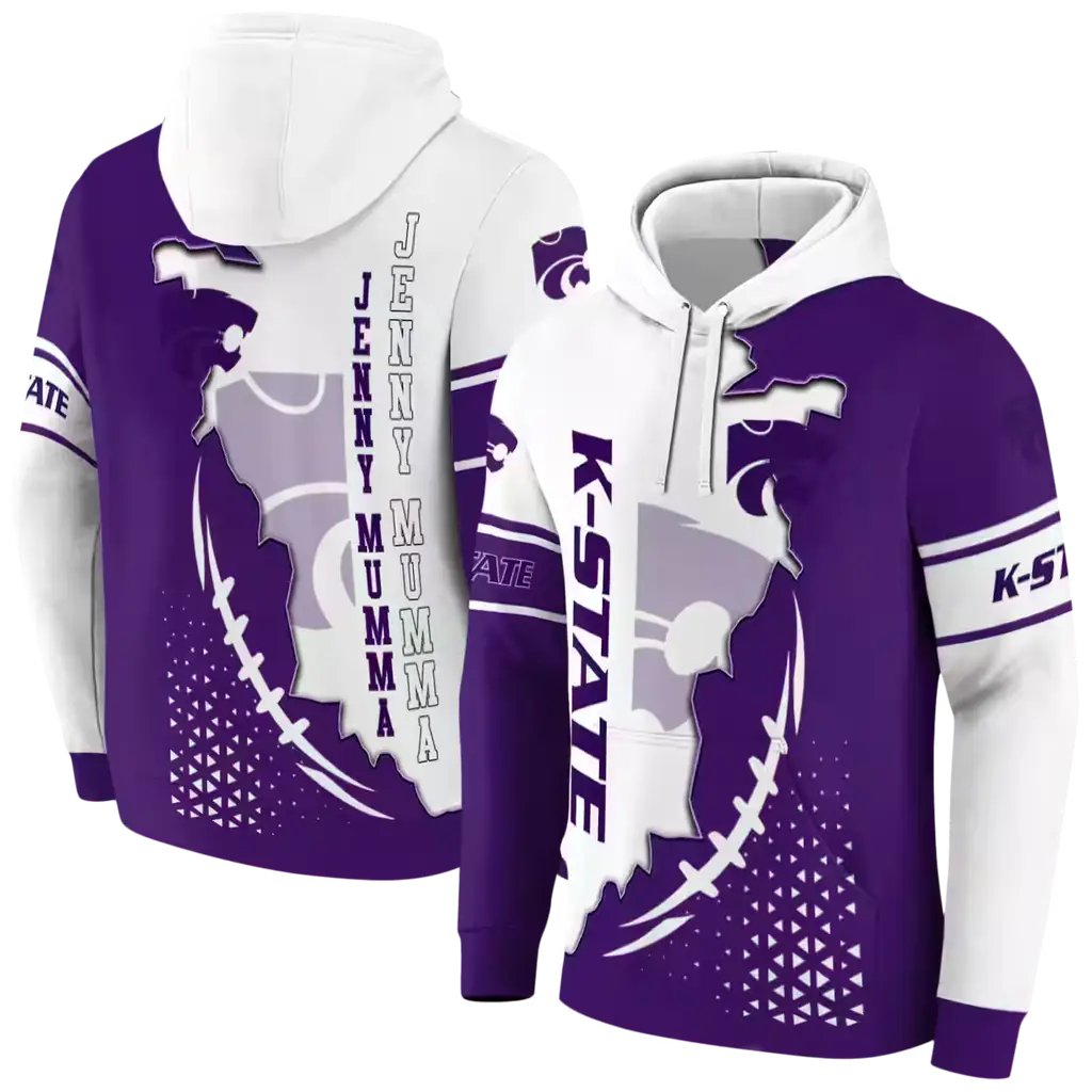 kansas state wildcats triangular pattern purple white hoodie fashion forward kansas state wildcats triangular pattern purple white hoodie fashion forward