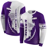 kansas state wildcats triangular pattern purple white hoodie best selling