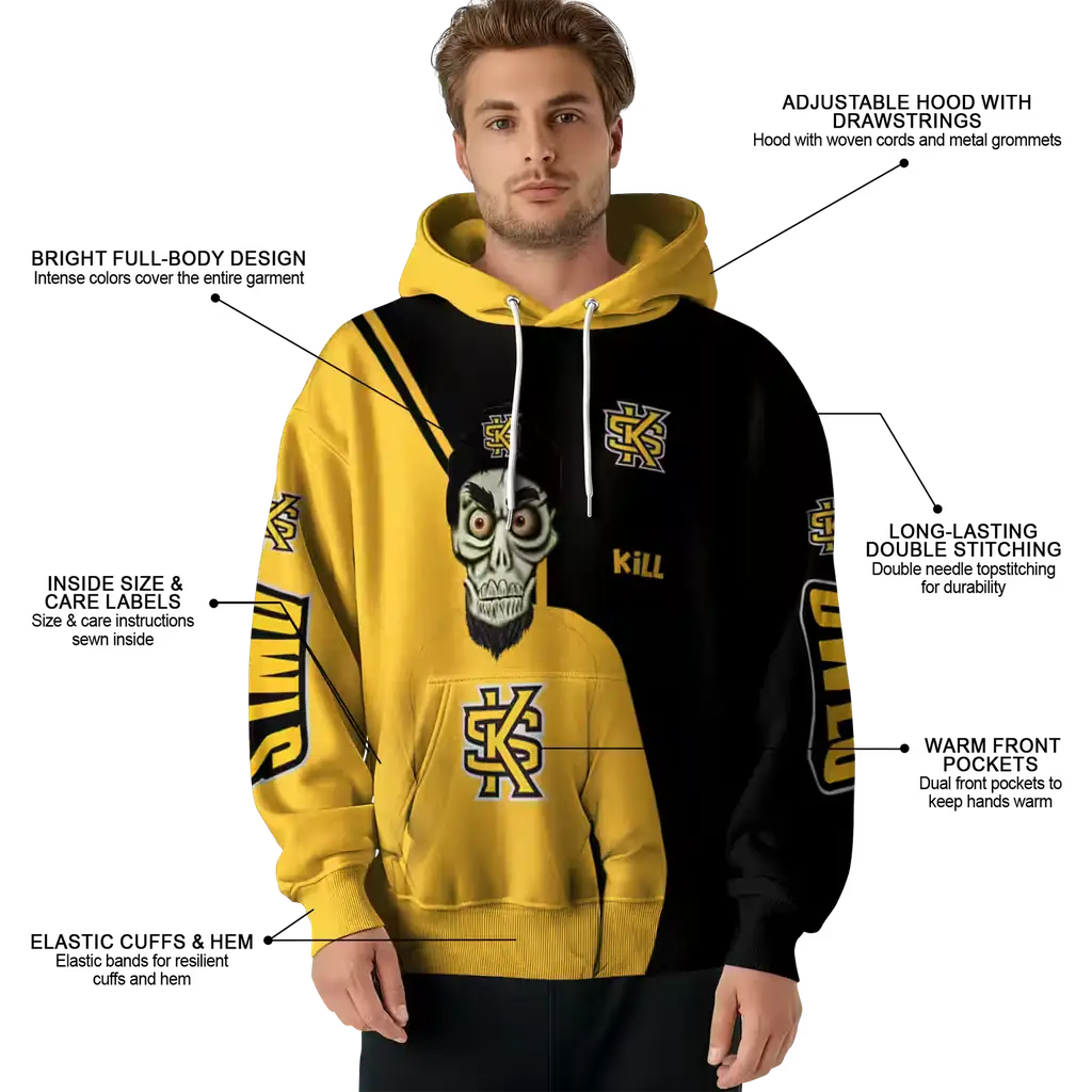 kennesaw state owls achmed skull gold hoodie latest model kennesaw state owls achmed skull gold hoodie latest model