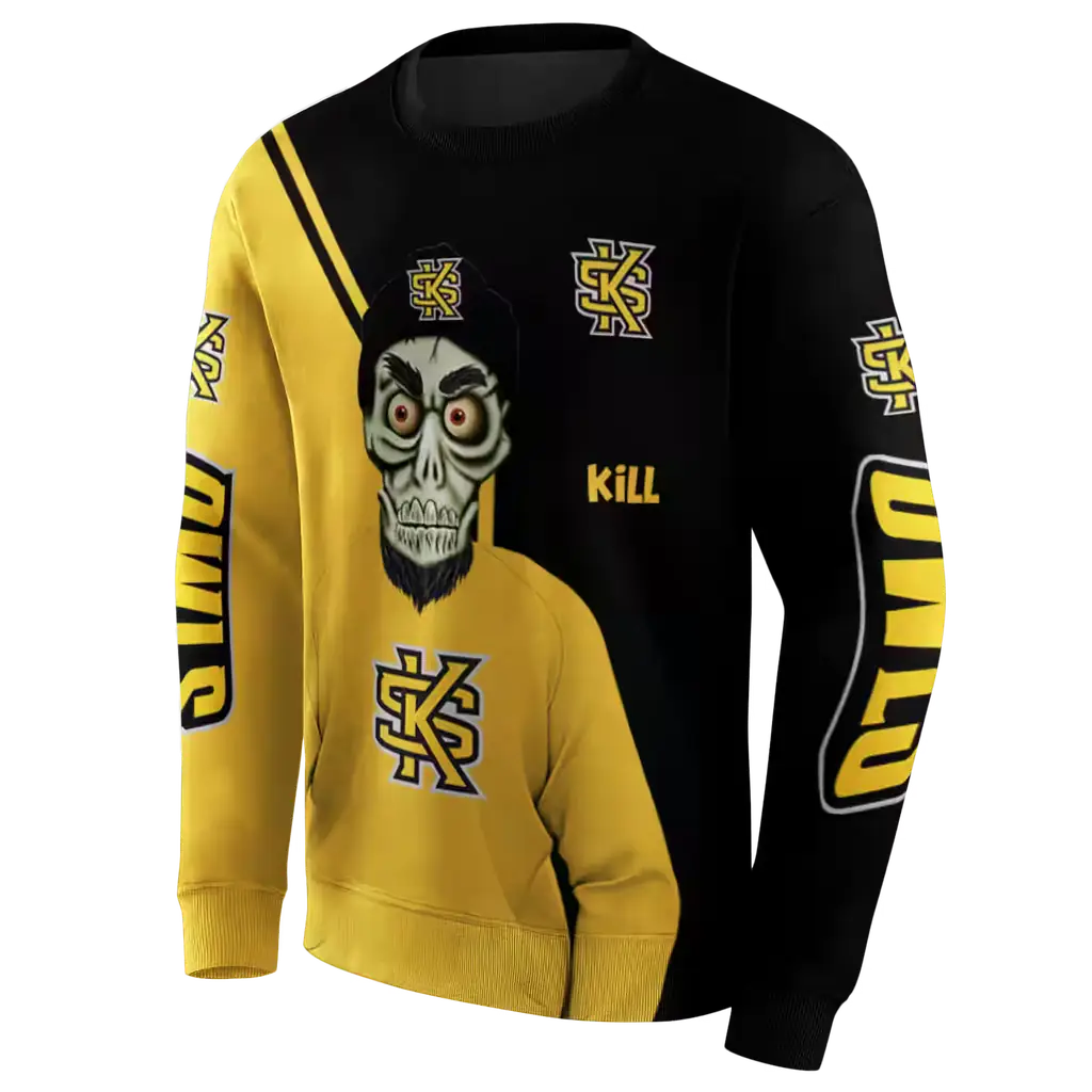 kennesaw state owls achmed skull gold hoodie new arrival kennesaw state owls achmed skull gold hoodie new arrival