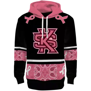 kennesaw state owls awareness ribbon black pink hoodie best selling