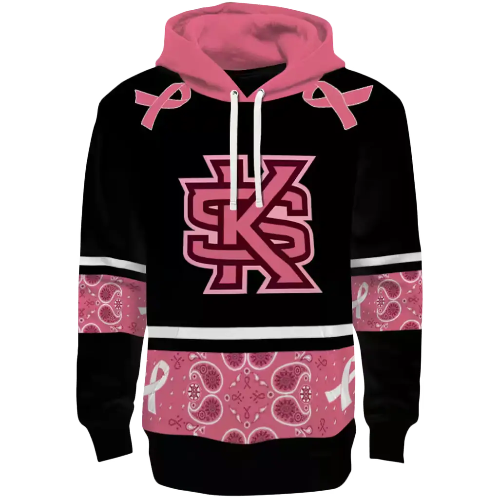 kennesaw state owls awareness ribbon black pink hoodie best selling kennesaw state owls awareness ribbon black pink hoodie best selling