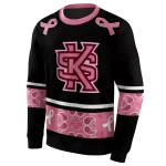 kennesaw state owls awareness ribbon black pink hoodie best selling