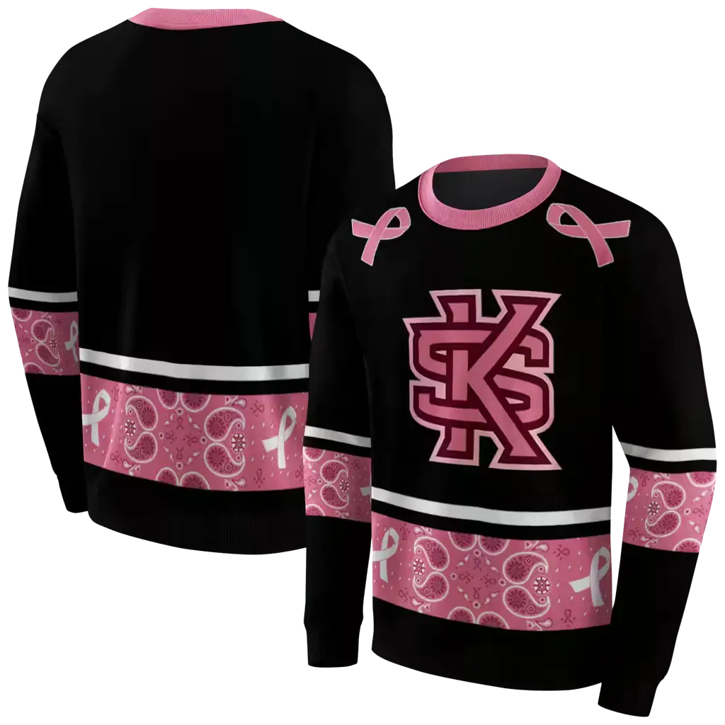 kennesaw state owls awareness ribbon black pink hoodie premium grade kennesaw state owls awareness ribbon black pink hoodie premium grade