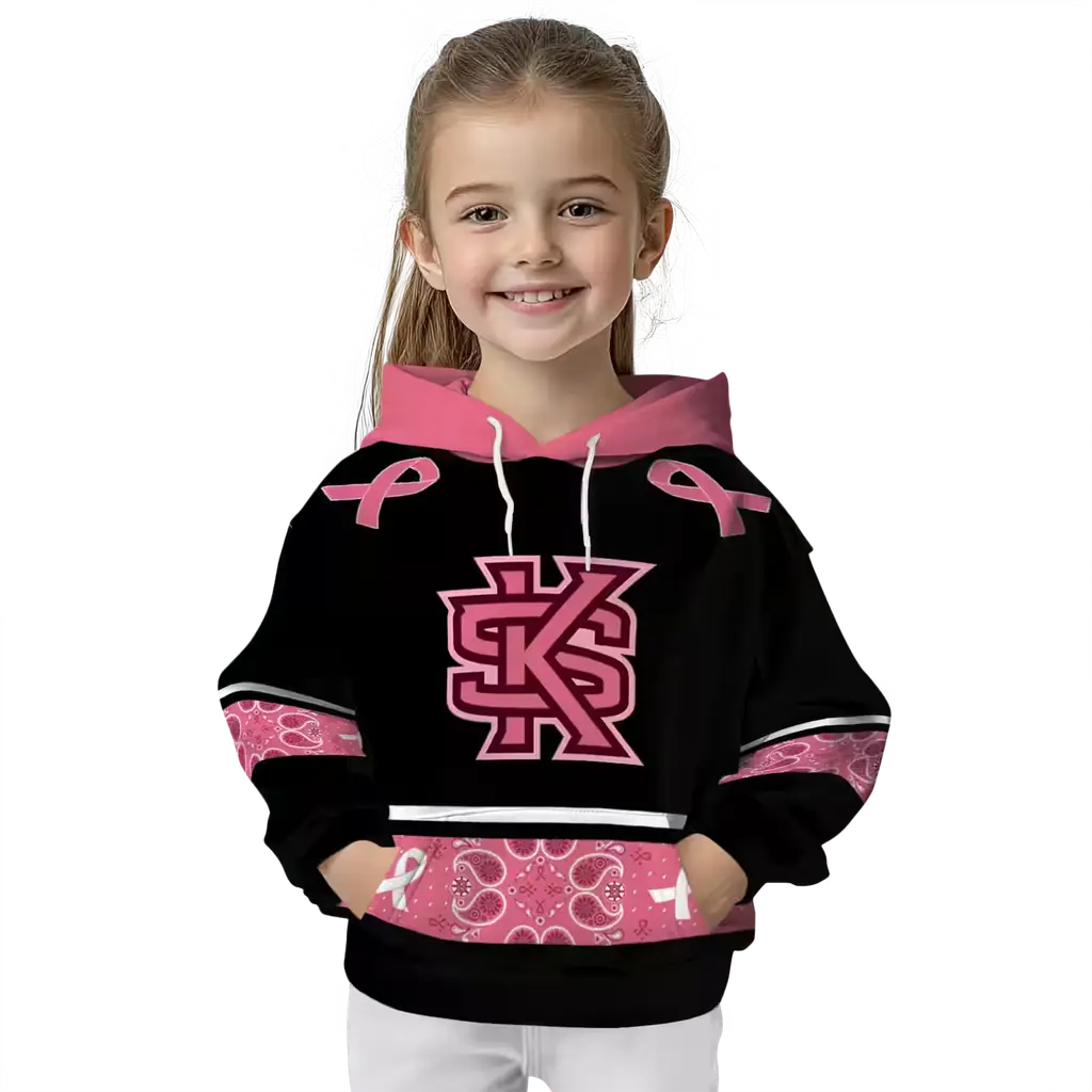 kennesaw state owls awareness ribbon black pink hoodie top rated kennesaw state owls awareness ribbon black pink hoodie top rated