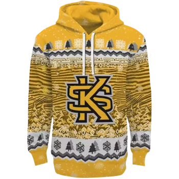kennesaw state owls christmas trees gold hoodie best selling