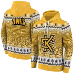 kennesaw state owls christmas trees gold hoodie best selling