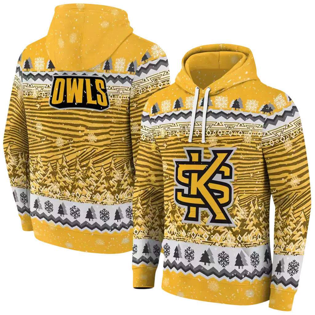 kennesaw state owls christmas trees gold hoodie fashion forward kennesaw state owls christmas trees gold hoodie fashion forward