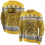kennesaw state owls christmas trees gold hoodie best selling