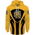 kennesaw state owls concentric lines gold black hoodie best selling