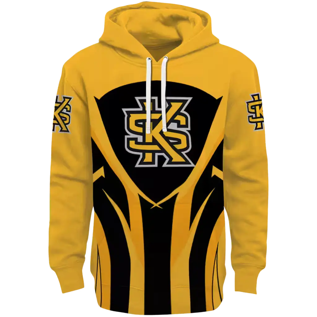 kennesaw state owls concentric lines gold black hoodie best selling kennesaw state owls concentric lines gold black hoodie best selling