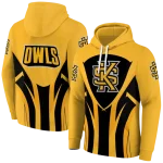 kennesaw state owls concentric lines gold black hoodie best selling