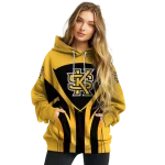 kennesaw state owls concentric lines gold black hoodie best selling