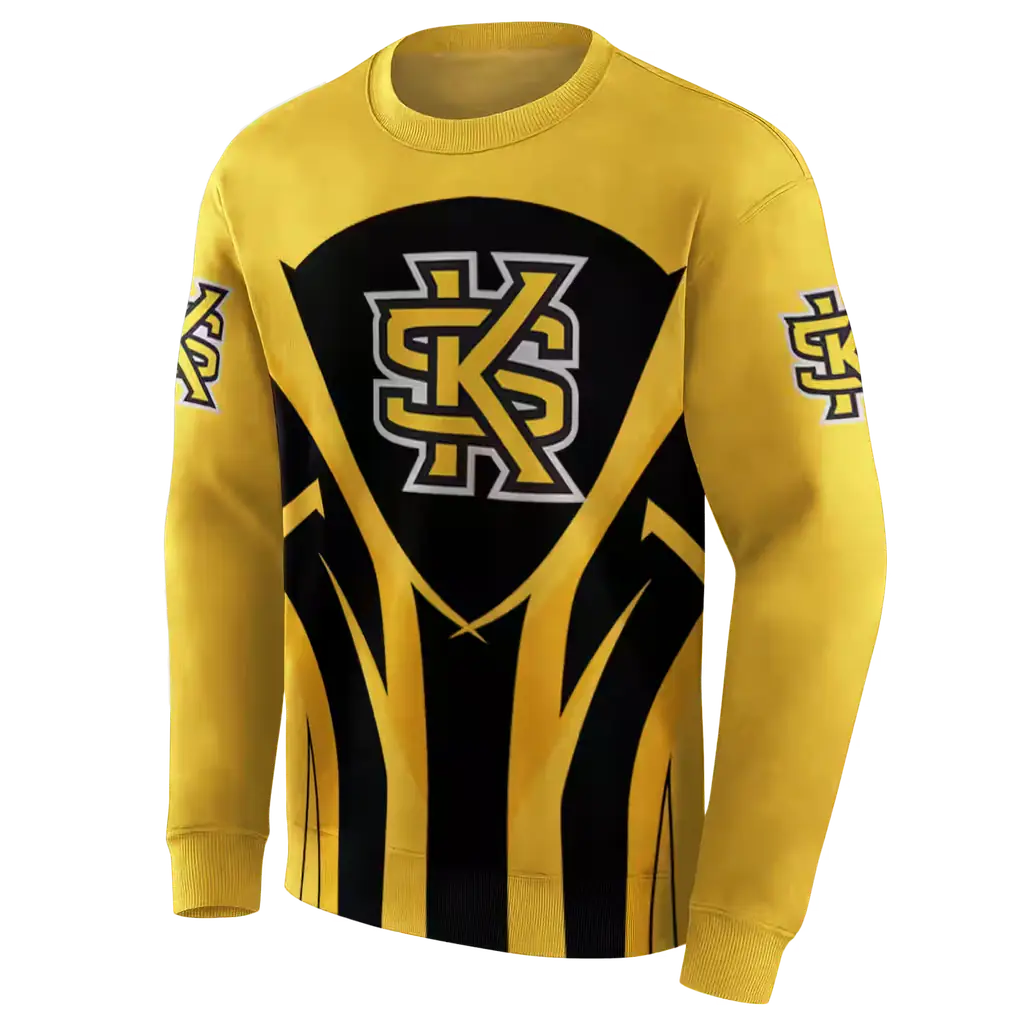 kennesaw state owls concentric lines gold black hoodie new arrival kennesaw state owls concentric lines gold black hoodie new arrival