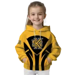 kennesaw state owls concentric lines gold black hoodie best selling