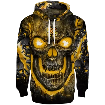 kennesaw state owls demonic skull gold black hoodie best selling