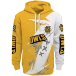 kennesaw state owls dynamic slash gold white hoodie best selling