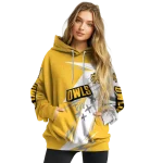 kennesaw state owls dynamic slash gold white hoodie best selling