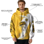 kennesaw state owls dynamic slash gold white hoodie best selling