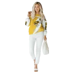 kennesaw state owls dynamic slash gold white hoodie best selling