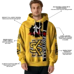 kennesaw state owls football heartbeat gold hoodie best selling