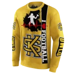 kennesaw state owls football heartbeat gold hoodie best selling
