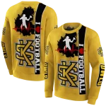 kennesaw state owls football heartbeat gold hoodie best selling