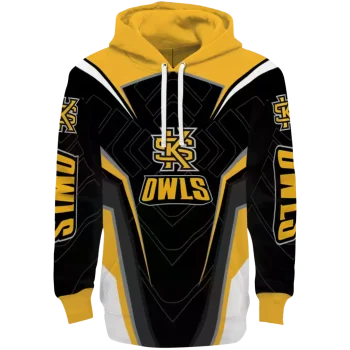kennesaw state owls futuristic pattern gold black hoodie best selling